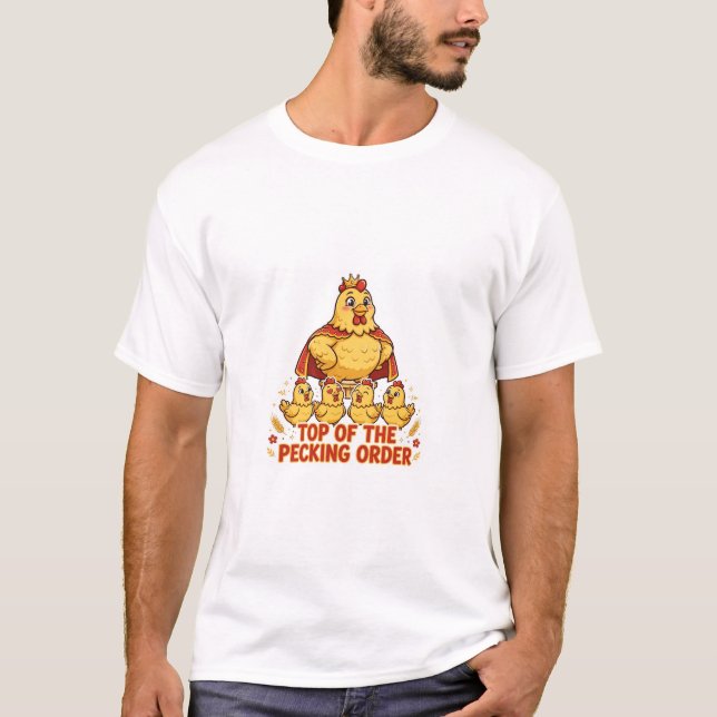 TOP DA ORDEM DE PICOTE Funny Camiseta de Frango (Frente)