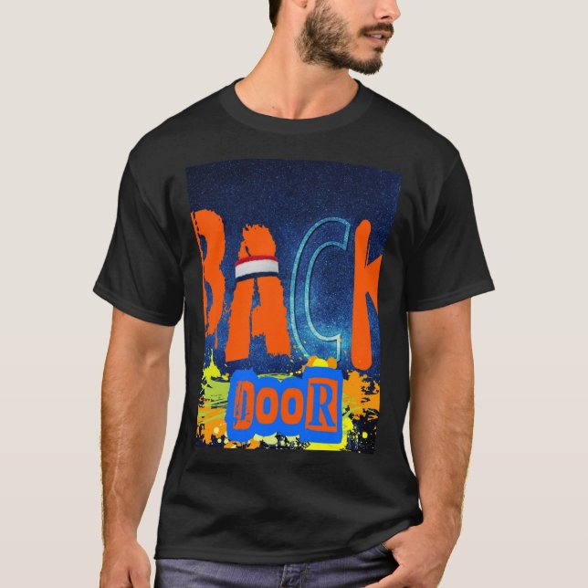 Top de chiffon com design “back Door Chemistry” (Frente)