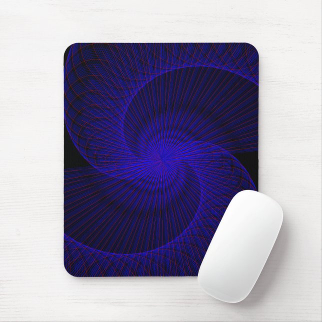 Top Down Dual Funnel Geometric Mouse Pad (Com mouse)