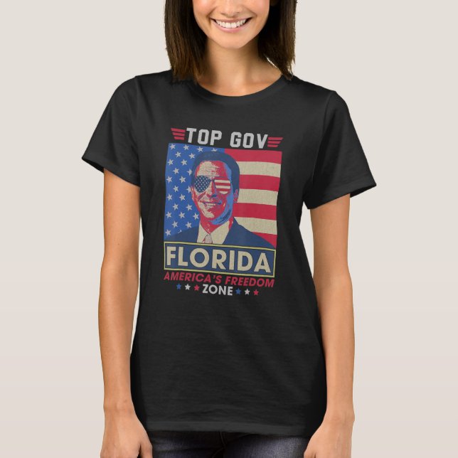 Top Gov Ron DeSantis Flórida Zona de Liberdade da  (Frente)