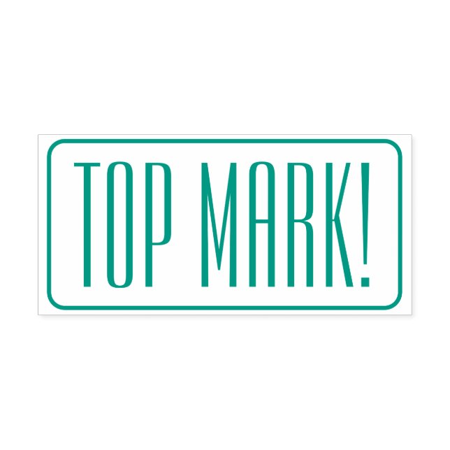 "TOP MARK!" Carimbo de Borracha de Professores da  (Design)