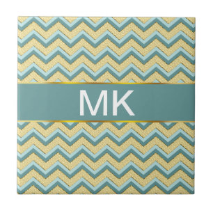 Topaz Glitter Chevron Pattern