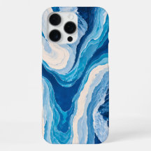 Topografia de Geleira Abstrata Azul e Dourado para