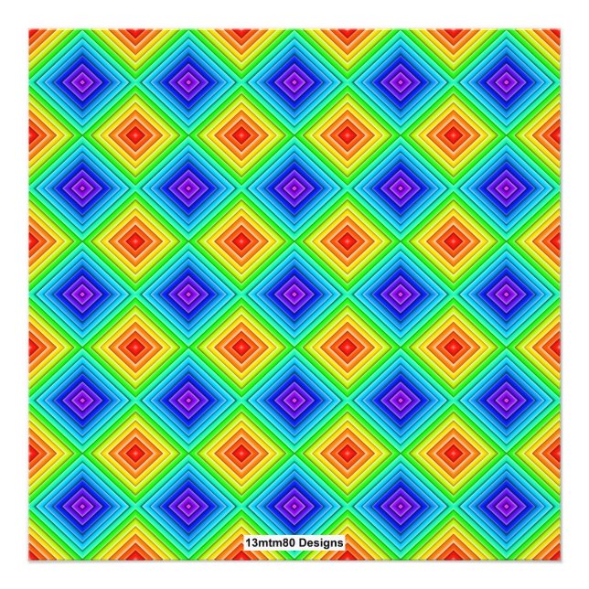 Topografia Geométrica (padrão) - Impressão de Foto (Frente)