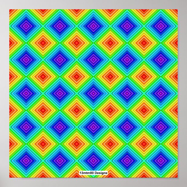 Topografia Geométrica (padrão) - Impressão de Post (Frente)