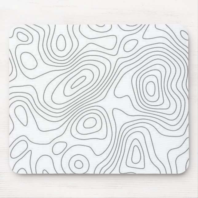 Topográfico Mouse Pad - Topografia do Mapa (Frente)