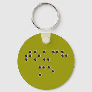 Toque em me chaveiro (de Braille)