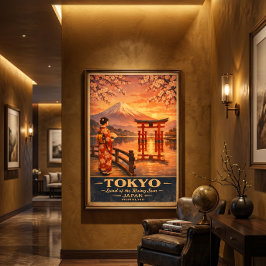Tóquio Japão Impressão de Viagem Retrô | Arte de P