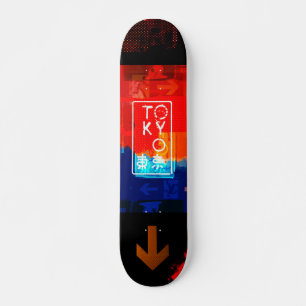 Tóquio Neon Red/Black Skateboard