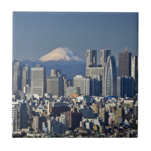 Tóquio, panorama do distrito de Shinjuku, Monte Fu