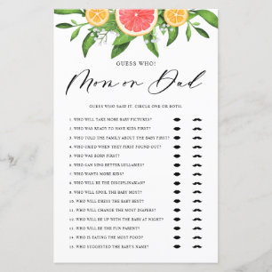 Toranja adivinha quem é a mãe ou o jogo de Chá 