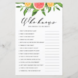 Toranja que conhece a noiva do melhor jogo de Chá