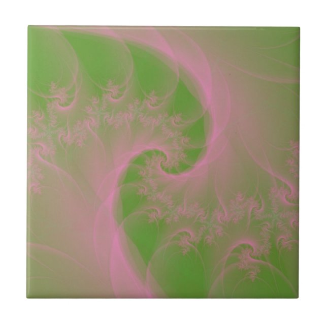 Torção rosa no azulejo verde (Frente)