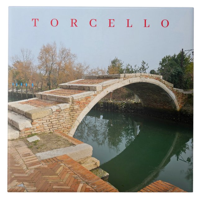 Torcello Devil's Bridge view azulejo cerâmico (Frente)