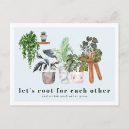 Torcendo por Você | Cartão Postal de Plantas em Va