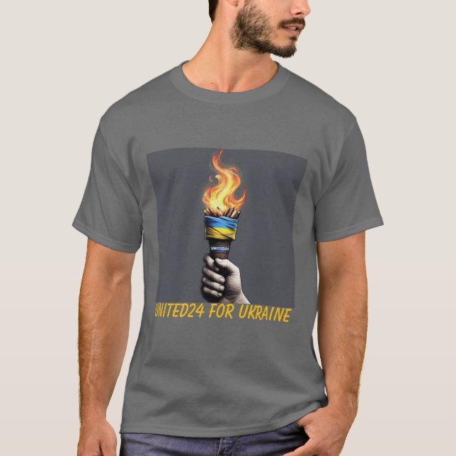 Torch da Ucrânia Camiseta Resilience United24 (Frente)