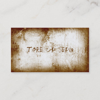 Tore Up [sepia] Cartões de visitas