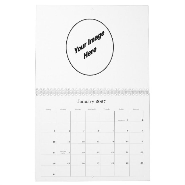 Tornar O Seu Calendário Um Calendário Tipo (Jan 2027)