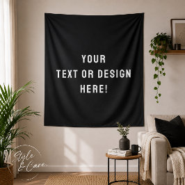 Torne-o Seu – Tapeçaria Preta XL Personalizada