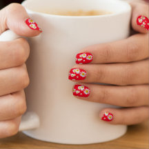Torneira Branca. BG Red Nail Art Decides