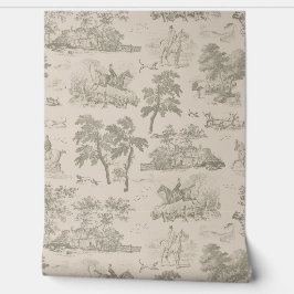 Torneira Elegante Creme Beige Horse Hunting Toile