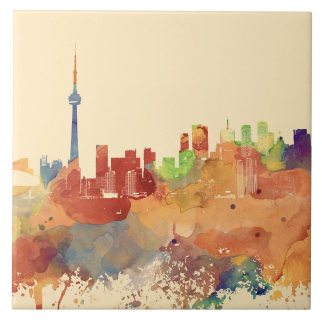 Toronto Ontario Canada Orange Skyline Design 248 (Frente)