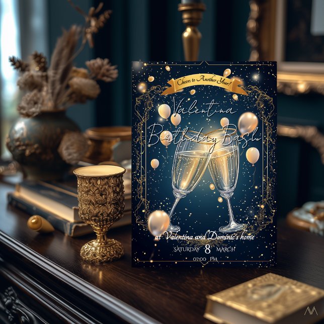 Torrada de Champanhe de Convite de bolsa mensageif (Criador carregado)