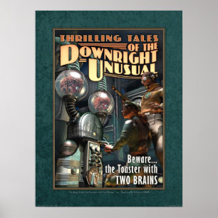 Torradeira com o poster de DOIS CÉREBROS (18x24")