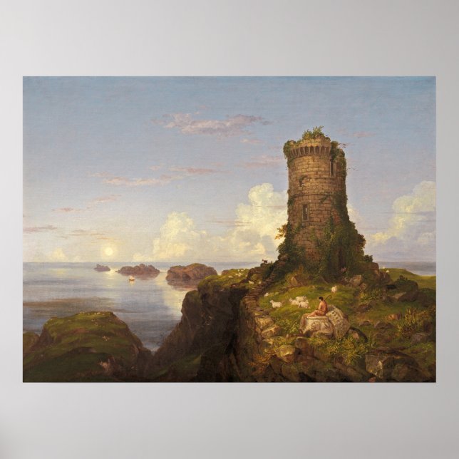 Torre Arruinada - Thomas Cole Fine Art Poster (Frente)