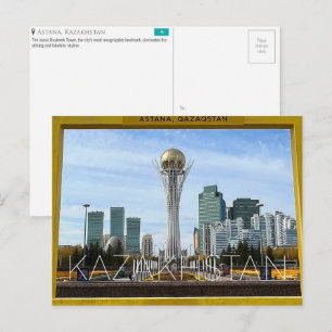 Torre Bayterek, Astana, Cazaquistão cartão postal 