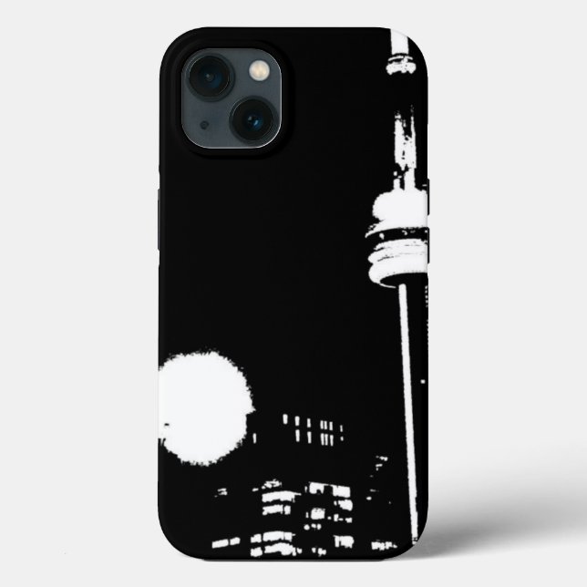 Torre CN de Toronto em estêncil preto e branco (Verso)