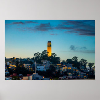 Torre Coit Foto Impressão | Noite de São Francisco