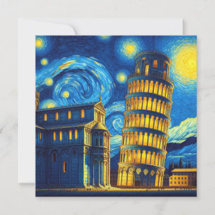 Torre De Aluguer Noturno De Pisa Itália