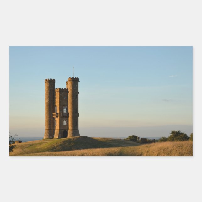 Torre de Broadway no adesivo do retângulo Cotswold (Frente)