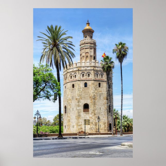 Torre del Oro em Sevilha Poster (Frente)