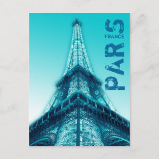 Torre Eiffel à noite Paris França Cartão Postal Az