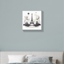 Torre Eiffel Artística e Arte de Linha Pagoda