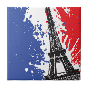 Torre Eiffel bandeira do Grunge de Paris, France