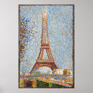 Torre Eiffel de Georges Seurat Impressão Vintage F