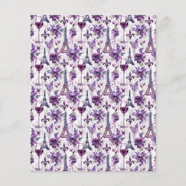Torre Eiffel e Papel Sapbook para Aquarelas do Vin (Frente)