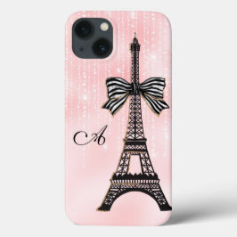 Torre Eiffel, em forma de monograma, rosa e Paris