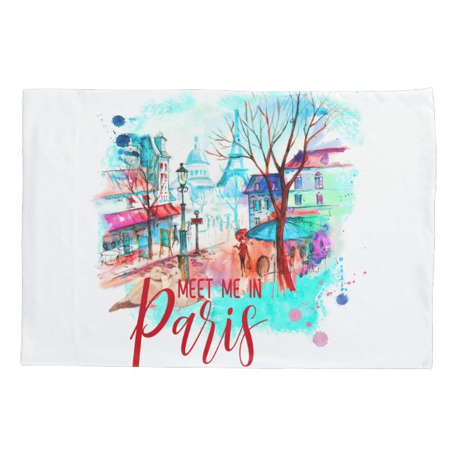 Torre Eiffel encontra-me em Paris, Watercolor Spla (Verso)