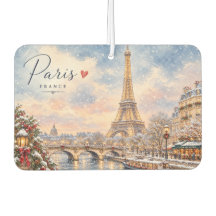 Torre Eiffel Inverno Natal Rio Sena na neve
