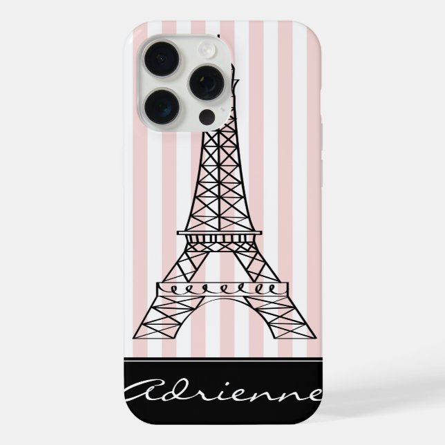 Torre Eiffel Listras Rosa (Verso)