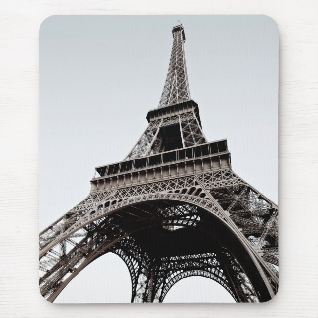 Torre Eiffel Mousepad Preto-Branco (Frente)