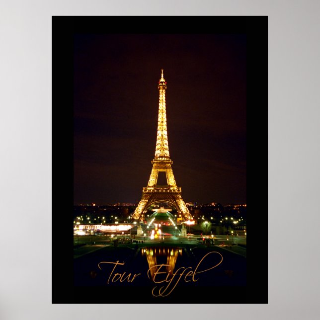 Torre Eiffel na Poster noturna (Frente)