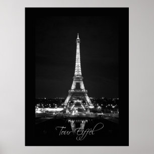 Torre Eiffel no Poster da noite para o dia