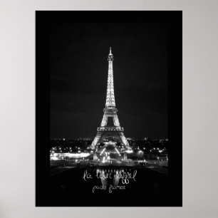 Torre Eiffel no Poster da noite para o dia