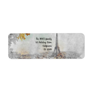 Torre Eiffel Paris França Etiqueta – Personalizáve