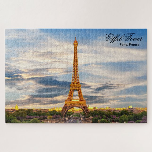 Torre Eiffel Paris França Quebra-Cabeça (Horizontal)